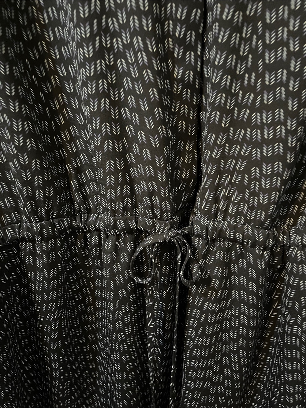 Hilary Radley Navy & white Printed Long-Sleeve Drawstring waist Dress - Picture 5 of 9